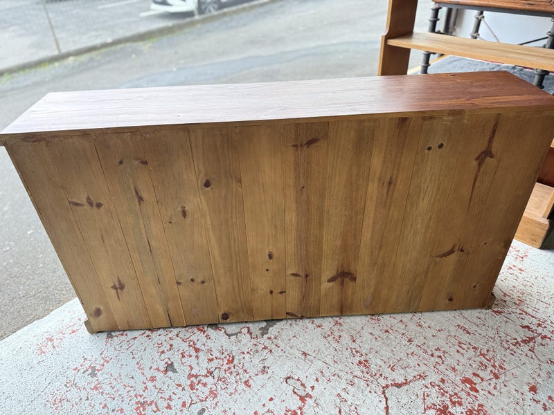 A Solid Teak Long Bookshelf Carousel 15