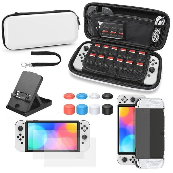 Fourteen Piece Accessory Set For Nintendo Switch Oled Console Carousel 1