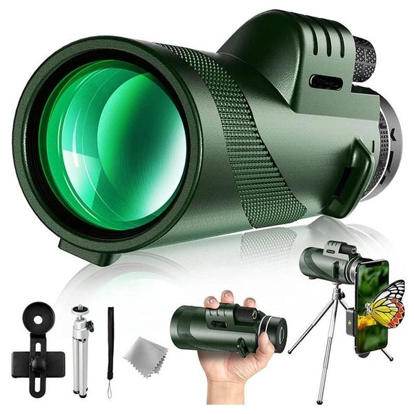 Parallel High Power Hd Monocular With Night Vision Clip & Tripod 40X60 Carousel 1