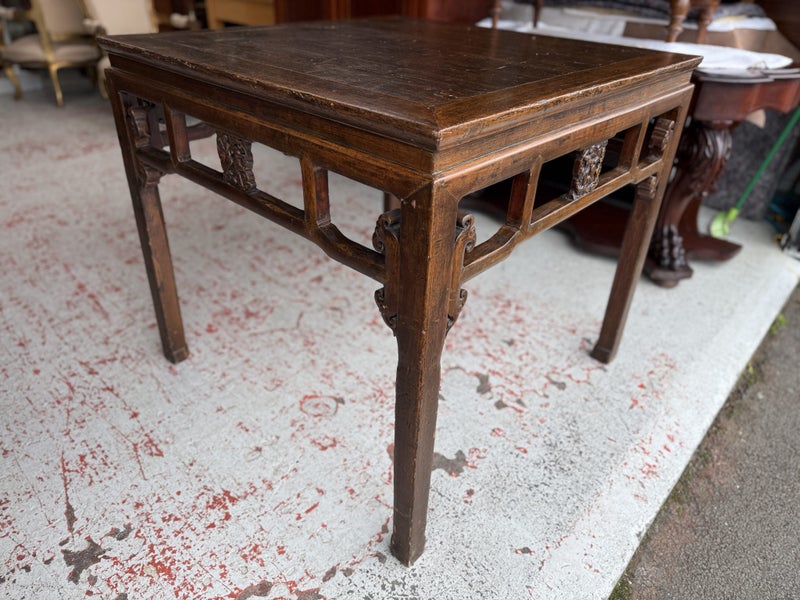 An Antique Chinese Solid Elm Altar Table Carousel 20