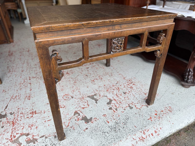 An Antique Chinese Solid Elm Altar Table Carousel 1