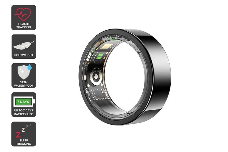 Kogan Aura Smart Ring (Black, Size 10) Carousel 1