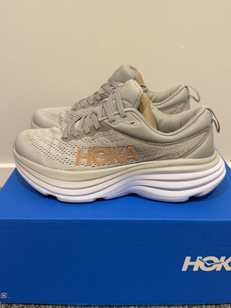 Hoka Bondi 8 Sneakers - Light Gray/White (New) Size EU 38 Carousel 2