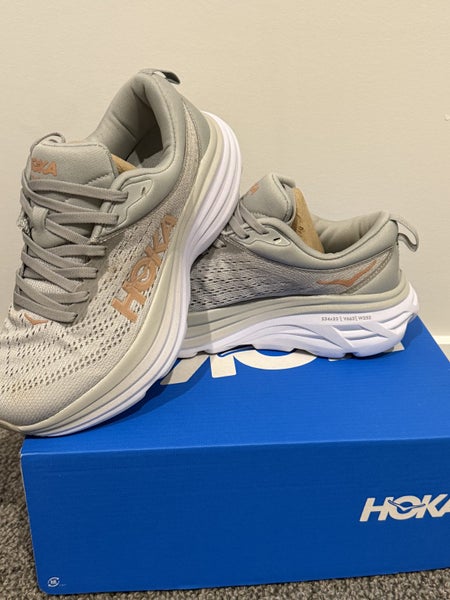 Hoka Bondi 8 Sneakers - Light Gray/White (New) Size EU 38 Carousel 7