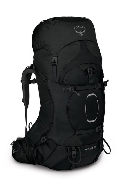 Osprey Aether 65 Large/Extra Large Men's Mountaineering Backpack Black Carousel 1