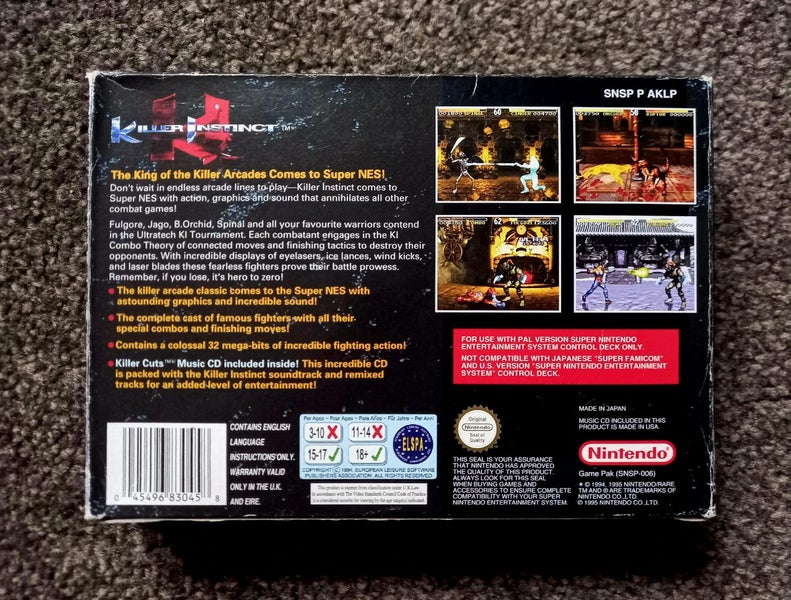 Killer Instinct SNES PAL Boxed with manual Carousel 3