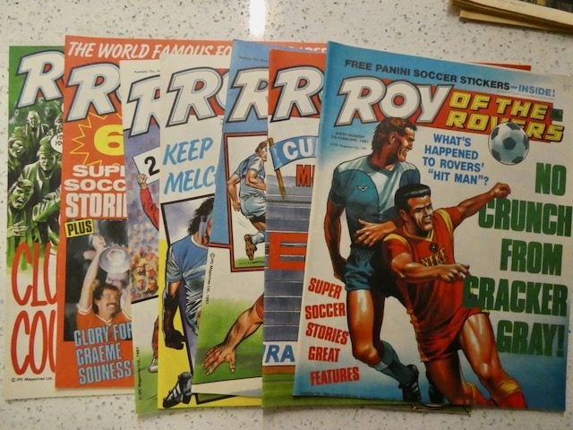bulk lot - 7x Roy of the Rovers comics 1987 - consecutive issues Carousel 1