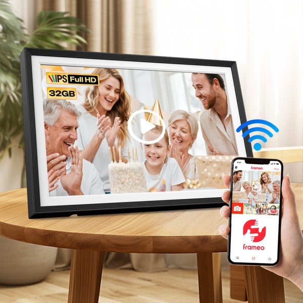Digital Photo Frame 10.1inch WiFi 32G Frameo Album IPS MP4 Player 1280 HD Carousel 1