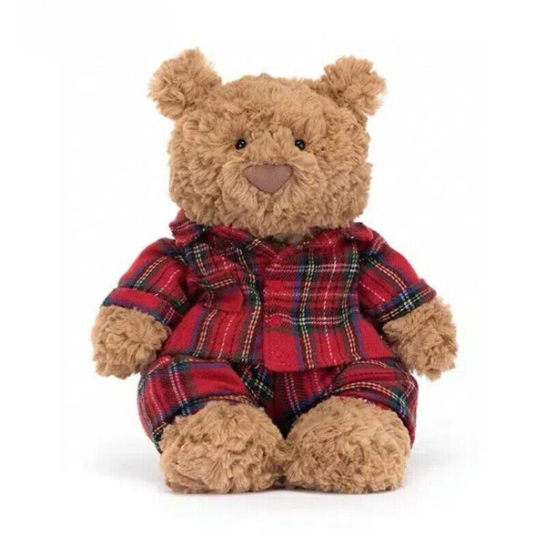 NWT Jellycat Bartholomew Bear Bedtime Limited Plush Toy Authentic Holiday Gift- Carousel 1