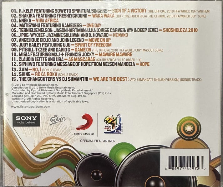 Listen Up: The Official 2010 Fifa World Cup Album CD Carousel 2