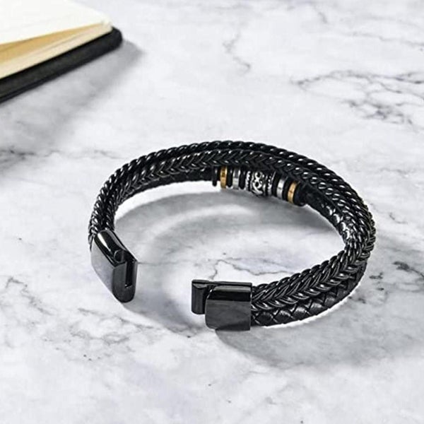 To My Son Love You Forever Leather Braided Bracelet Wristband Card + Gift N4Z7 Carousel 8