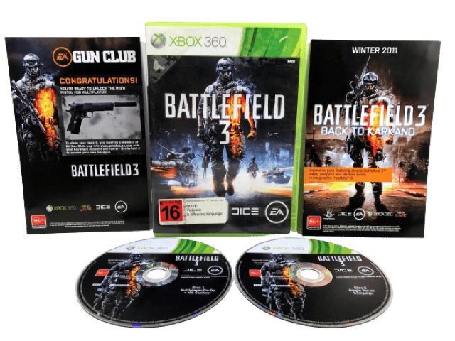 BATTLEFIELD 3 (XBox 360 - ORIGINAL PRINT) *COMPLETE COLLECTOR'S* Carousel 1