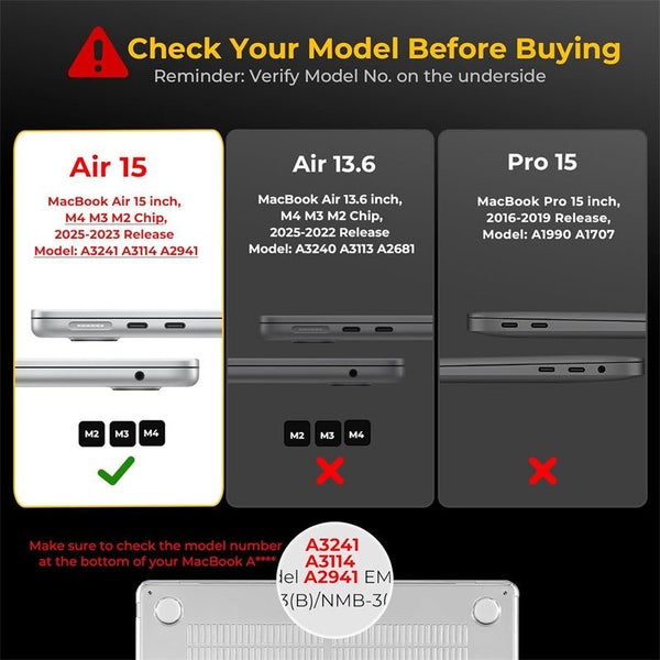 MacBook Air 15 inch Case 2023-2024 Heavy Duty Honeycomb Hard Shell-Khaki Carousel 2