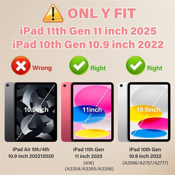 iPad A16 11th Gen 11 Inch 2025 Drop Protection Stand Case-Orange Carousel 2