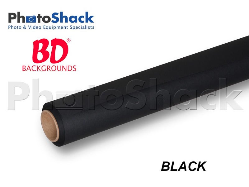Seamless Photo Background Paper 2.8m x 11m (Full) - Black (101) Carousel 1