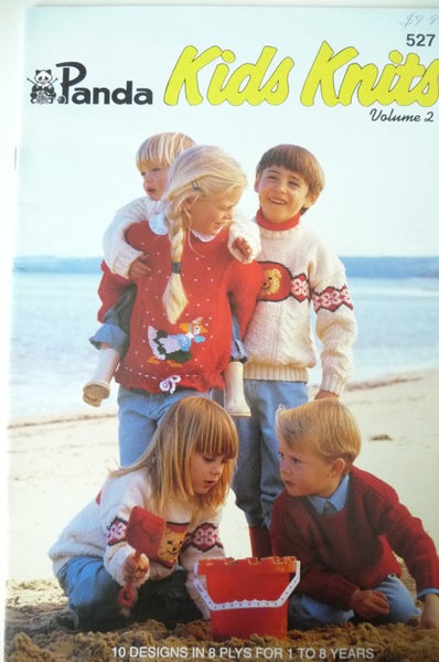 Panda : Kids Knits Cardigans, Jumpers : 8ply Knitting Booklet Carousel 1