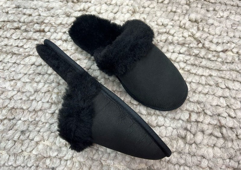 Aroha Black Sheepskin Scuff - Limited Edition Carousel 1