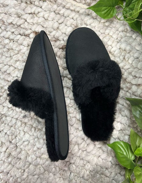 Aroha Black Sheepskin Scuff - Limited Edition Carousel 5