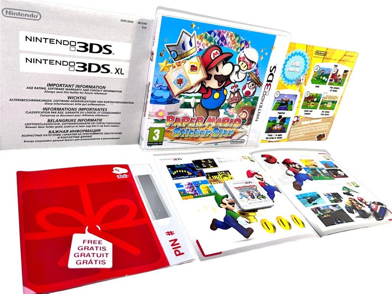 Paper MARIO: Sticker Star (3DS) *COMPLETE COLLECTOR'S* Carousel 1