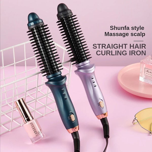 Electric Hair Dryer 2 In 1 Hair-Styler Straighteners Blow Brush Comb Curl Dryer Carousel 2