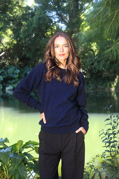 Possum Merino Ladies Classic Crew Neck Jumper Carousel 2