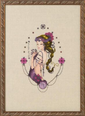 Mirabilia Cross Stitch Pattern + Bead Pack: Zodiac Girls - Scorpio Carousel 1