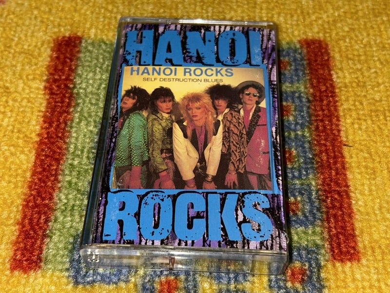 HANOI ROCKS Self Destruction Blues CASSETTE TAPE Carousel 1