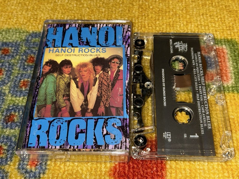 HANOI ROCKS Self Destruction Blues CASSETTE TAPE Carousel 2
