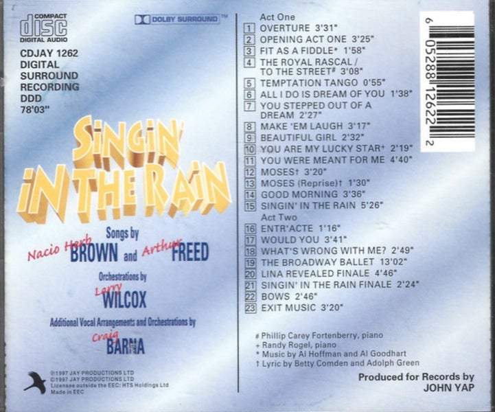 Singin’ In The Rain - Complete Stage Score Recording CD Carousel 2