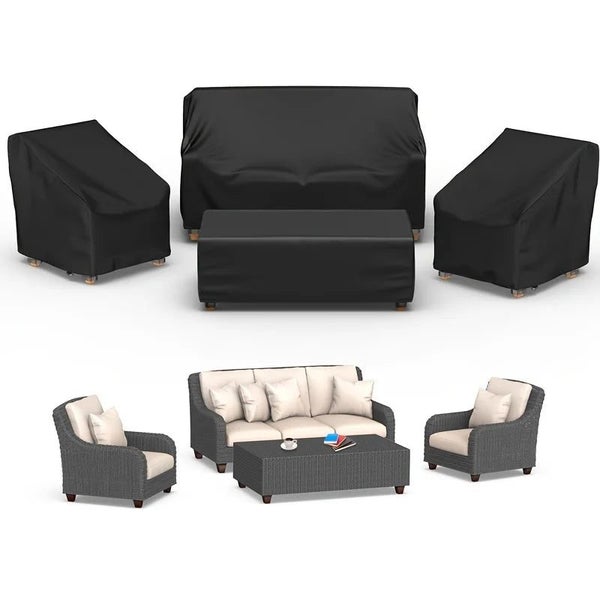 4Pc Waterproof Patio Furniture Set Heavy Duty Carousel 1
