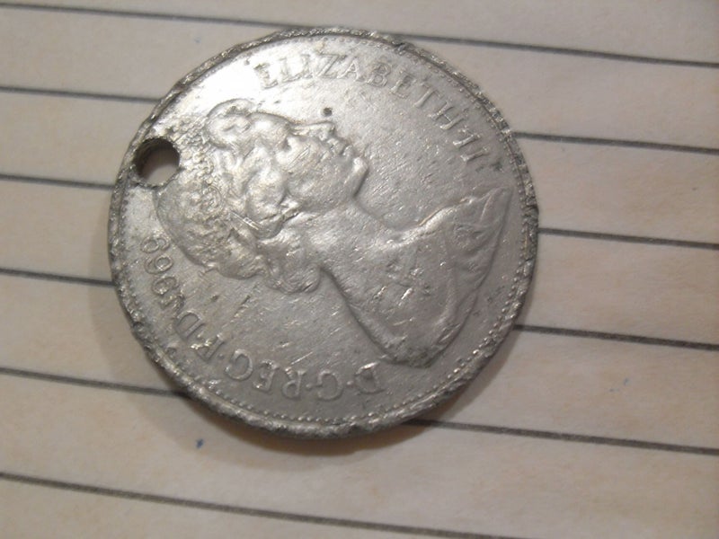 10 New Pence with Hole for chain - rough Carousel 2