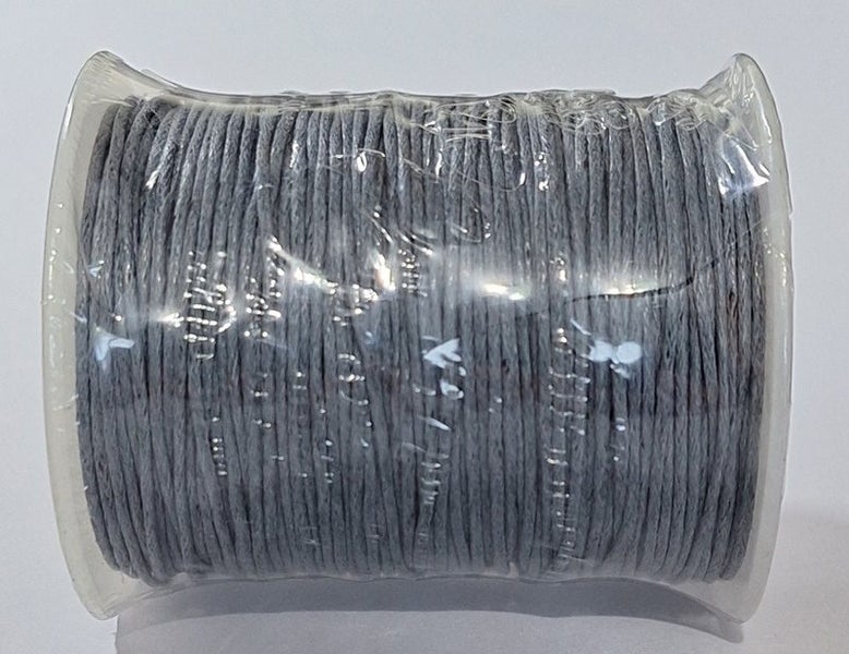 91mtr REEL SILVER GREY WAXED COTTON CORD 1mm Carousel 1