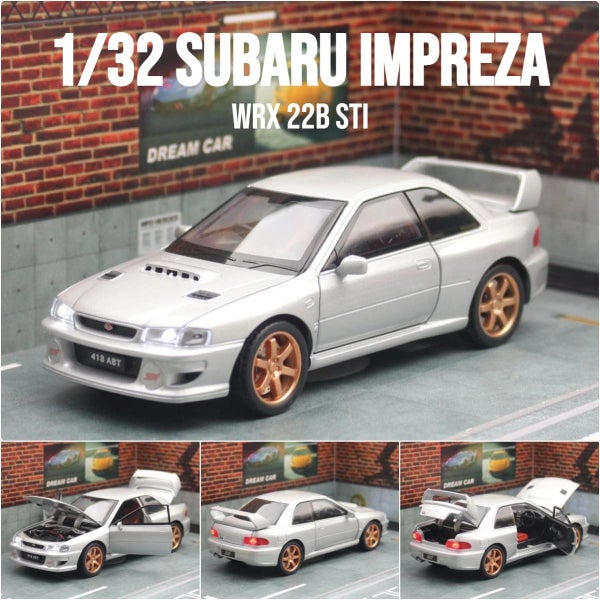1/32 Subaru Impreza WRX 22B STI Diecast Metal Vehicle Carousel 9