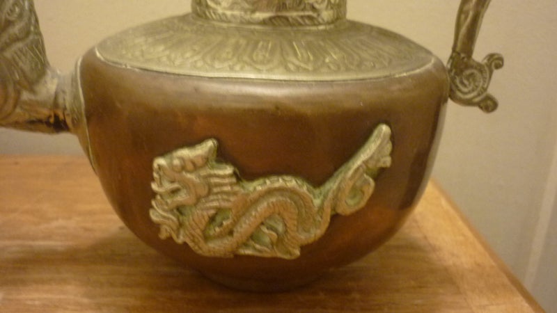 TURKISH COPPER & SILVER COFFEE POT Carousel 5