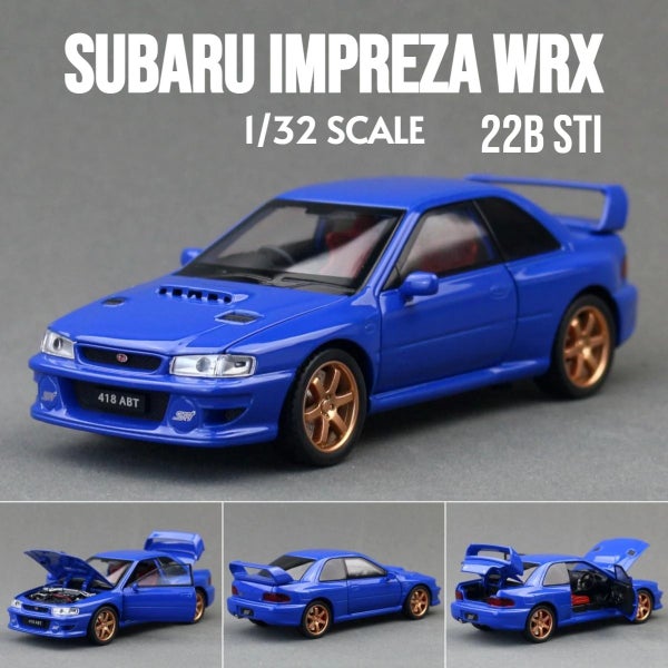 1/32 Subaru Impreza WRX 22B STI JDM Toy Car Model Diecast Carousel 1