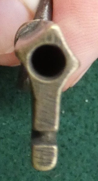 CURIOS Bimetalic ANTIQUE Lock KEY ODD Shaped Shaft Made of BRASS & STEEL Safe ? Carousel 2