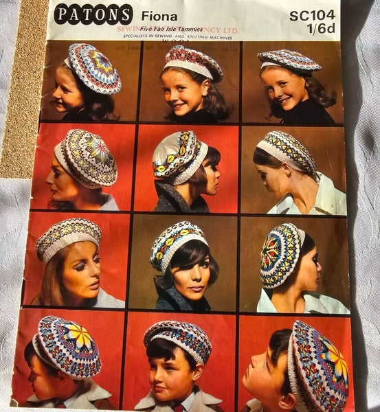 Patons 5 Fair isle Tammies knitting pattern Carousel 1