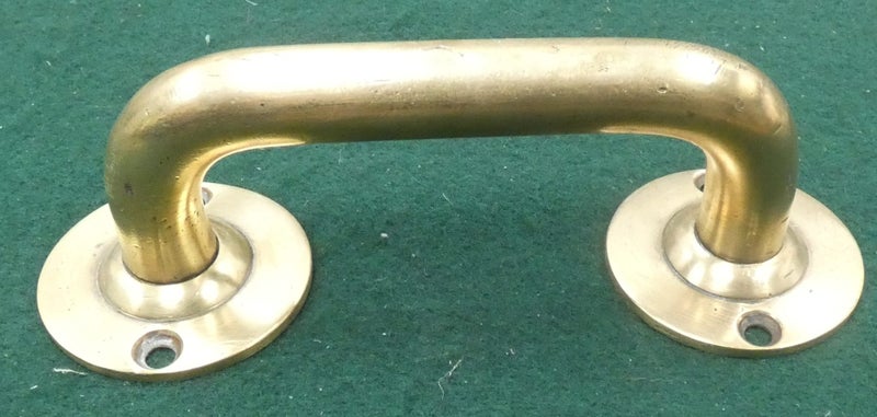 Rather RARE & old MASSIVE Brass ANTIQUE Safe DOOR HANDLE One of only TWO listed Carousel 1