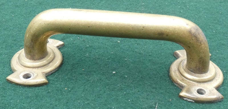 Rather RARE & old MASSIVE Brass ANTIQUE Safe DOOR HANDLE # 2 of only TWO listed Carousel 1