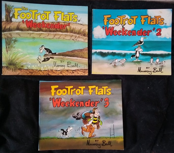 Three volumes of the Footrot Flats Weekender bu Murray Ball Carousel 1