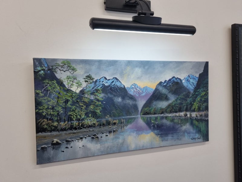 Sun Sets West Fiordland - Caley Hall Fine Art Original Oil Painting Carousel 2