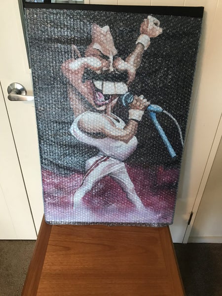 LEGEND ^^ FREDDIE MERCURY ^^ Huge Painting ^^ ROCK ON ^^ Bohemian Rhapsody ^^^ Carousel 2