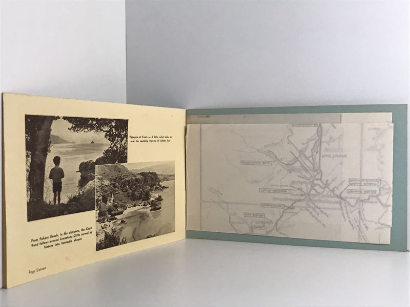 GOLDEN BAY BECKONS: Across the Marble Mountain Radiant by J. Halkett Millar 1950 Carousel 8