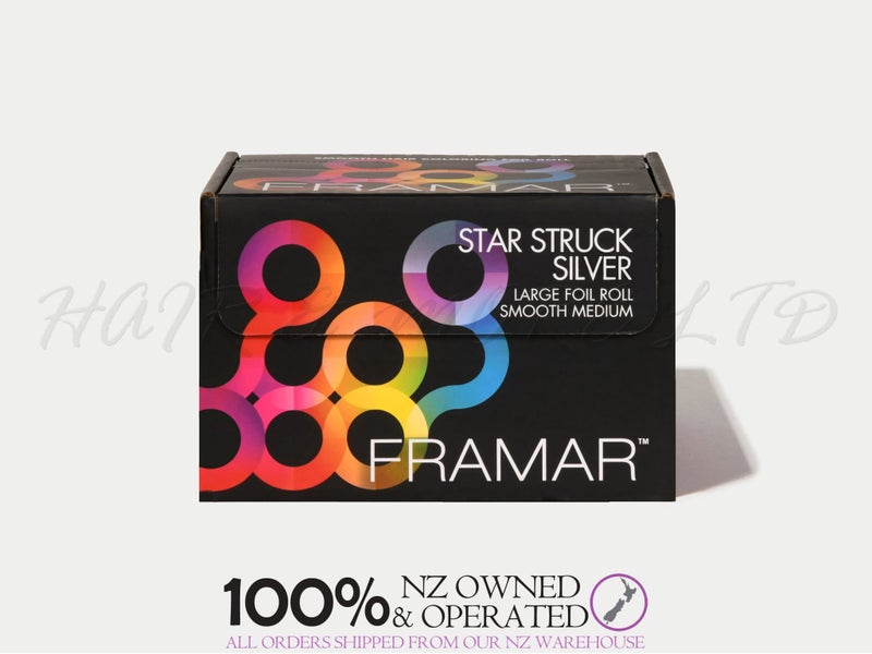 Framar Star Struck Silver Smooth Foil, Large Roll 488m (1600ft) Carousel 1