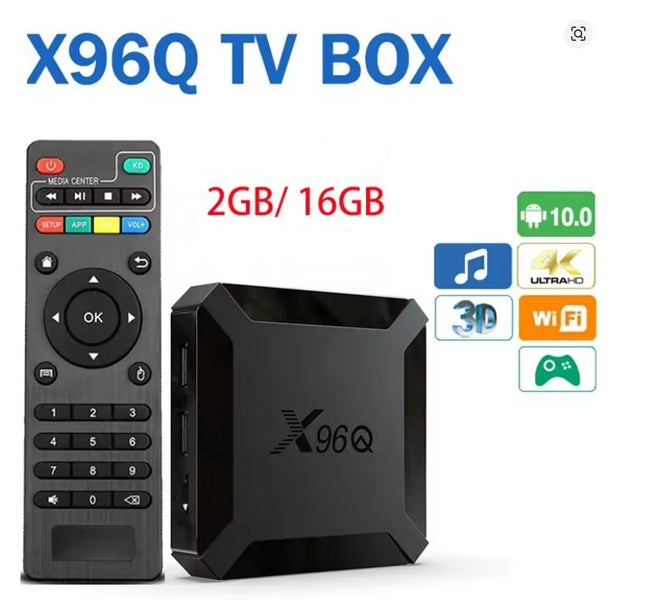 Android 10 X96Q Smart TV Box Allwinner H313 Quad Core 4K Set Top Box 2GB 16GB Carousel 1