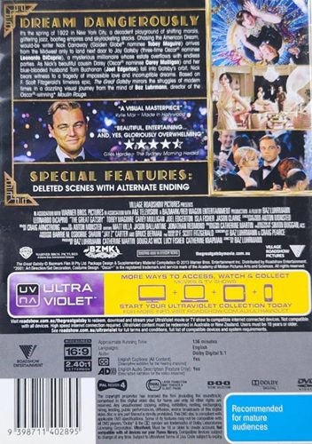 Great Gatsby, The - Leonardo DiCaprio DVD Region 4 Carousel 2