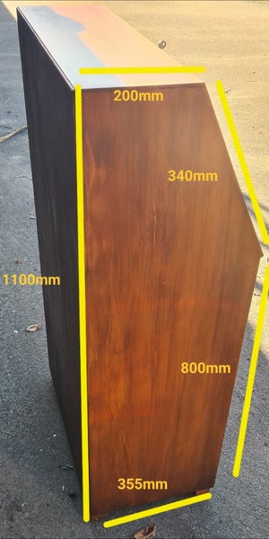 Timeless Mid-century teak hardwood drop-front desk Carousel 2
