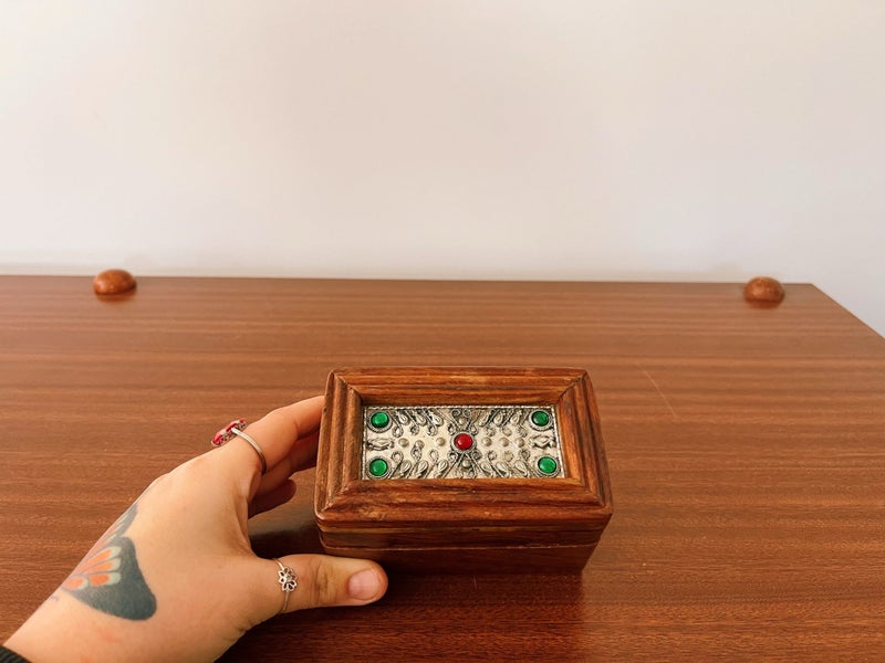 Vintage Retro Wooden Jewellery Box Carousel 2