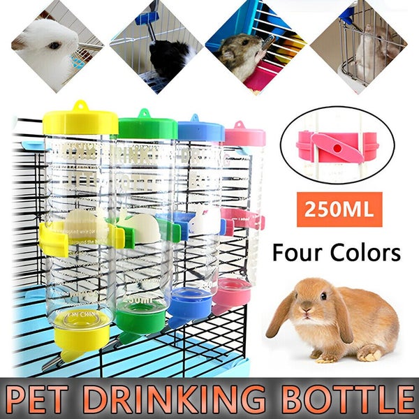 Pet Guinea Pig Rabbit Hamster Rat Drinker Drinking Water Bottles Waterer 250ML Carousel 1