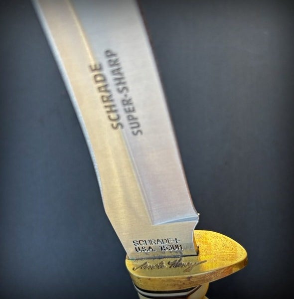 UNUSED USA SCHRADE “UNCLE HENRY” 153 GOLDEN SPIKE *WOW* Carousel 14